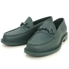 グッチ ラッカーフィニッシュ ローファー ラバー VINTAGE GREEN ビンテージグリーン 緑 グリーン金具 771340 GUCCI（未使用保管品）