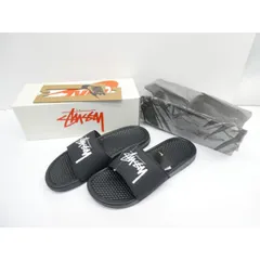 stussy×NIKE BENASSI us10 28センチ ステューシー 黒 Stussy Nike 】ステューシー ナイキ Wネーム フリースクルー