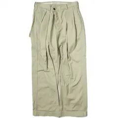 BLACK&BLUE ブラックアンドブルー 日本製 TWO TUCK CHINO WIDE TROUSERS 2タックワイドチノトラウザーズ 117P09 30 BEIGE ツイスト ラップ パンツ ボタンフライ ボトムス g10920のサムネイル