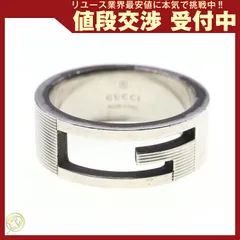 ❤入荷実績❤　GUCCI　グッチ　7.5号　INOX　Gロゴ　リング　コンビ　56号　6.9g