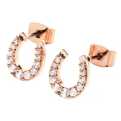 【C：ピンクゴールド×ピアス】[Cream dot. クリームドット公式] ピアス レディース 4タイプ ホースシュー 馬蹄 ビジュー 大人 上品 シンプル きれいめ