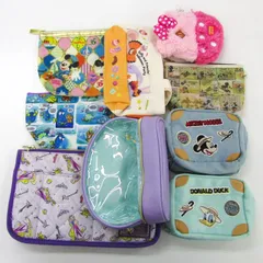 ディズニー 9点セット ミッキー ドナルド ダッフィー他 キャラクター 小物入れ まとめて 大量 レディース Disney 【中古】