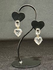 ハートビジューピアス