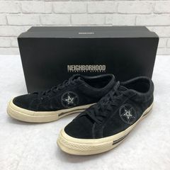 Converse × NEIGHBORHOOD コンバース ネイバーフッド Onestar Suede OX ワンスター スエード 275cm 黒 ブラック 五芒星 ストリート バイカー 158601C