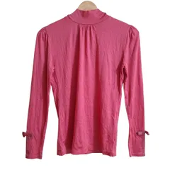 新品タグ付　17850円 エムズグレイシー フリル 長袖Tシャツ　カットソー　L ElegChic tシャツ 片袖フリル長袖カットソー レディース