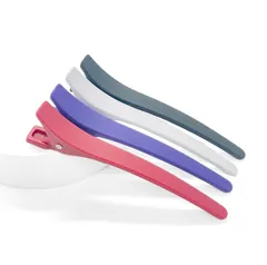 【新着商品】特に細くて薄い髪に最適 ヘアクリップ cm ロング メンズ プロ用 長い11.7 しっかりとまる 髪留め 美容室 ダッカール サロン専用 理髪師 バーバー Parvaneh 髪染め用 (4本セット)