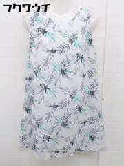 ◇ tocco closet トッコクローゼット 総柄 ノースリーブ 膝丈 ワンピース ホワイト レディース  【1109070003535】