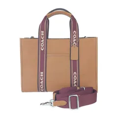 新古未使用展示品 COACH コーチ スミス トートバッグ CM067 ブラウン系 レザー レディース 2WAY ショルダーバッグ ハンドバッグ シルバー金具