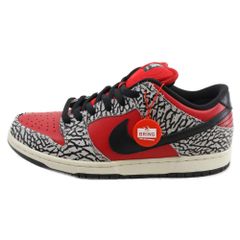 NIKE SB (ナイキエスビー) 【観賞用 2012年製】12SS DUNK LOW PREMIUM SB SUPREME ダンク ロー シュプリーム セメント ローカットスニーカー レッド US9/27.0cm 313170-600