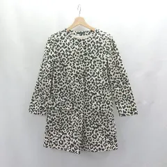 ◇ ⊇ ROPE' ロペ 豹柄 レオパード 長袖 コート サイズ36 アイボリー ブラック レディース E  【1503060039199】