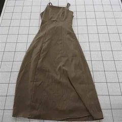 ◇ Θ Louere ルエレ ロング キャミソール ワンピース サイズM モカ系 レディース E  【1509100076421】