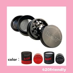 420friendly "RAW" HAMMERCRAFT 4 PIECE GRINDER / ハンマークラフト 4ピース グラインダー (M size)