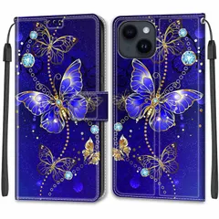 【全商品送料無料!!】iPhone 14 / 13 ケース手帳型 13 スマホケース 携帯カバー レザー 耐衝撃 耐摩擦 KENHONER 全面保護 マグネット式 カード収納 スタンド機能 手触りが良い 人気 上質 6.1インチ対応 青い蝶
