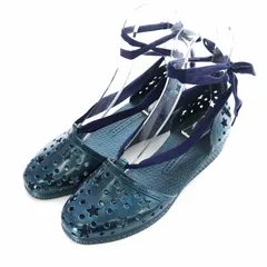 マークバイマークジェイコブス MARC by MARC JACOBS サンダル ウェッジソール ラバー リボン 星 スター イタリア製 38 24cm 青 ブルー ■GY99 /MQ