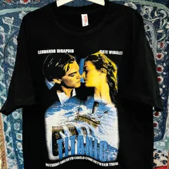 タイタニック 映画 ティーシャツ 半袖 メンズ ヴィンテージリプリント L XL  TITANIC 映画 半袖 Tシャツ 夏 新品 お洒落 XL 2XL ブラック レトロ 個性的 奇抜  攻め 前衛的 ビンテージリプリント vintage riprint 古着