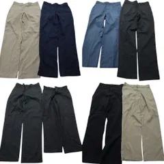 古着卸 まとめ売り ディッキーズ Dickies 874 ワーク パンツ 8枚セット (メンズ 32 /33 /34 ) チノパン 単色 ブラック 黒 中古 古着 NA8526