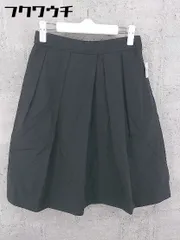 ◇ PLST プラステ 膝丈 フレア スカート サイズ2 ブラック レディース 【中古】 【1002802157509】
