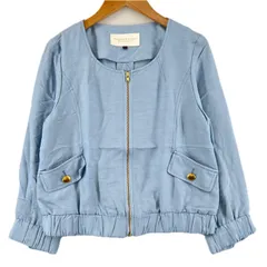 美品 PROPORTION BODY DRESSING プロポーションボディ ドレッシング プレーン 春夏 SS 長袖シャツ レーヨン/ポリエステル ライトブルー レディース 2【古着】【中古】【送料無料】のサムネイル
