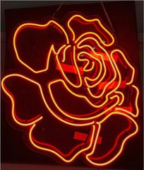 オーダーメイド　ネオンサイン NEON SIGN 花 オリジナルネオン看板 寝室 部屋 デコレーション バー カフェ Flower Shop 喫茶店 花屋 室内装飾 壁掛け 飾り品 省エネ ネオン管 装飾壁 看板 (Red) 19インチx 15インチ
