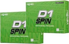 HONMA GOLF D1 SPIN 本間 ゴルフ ホンマ ゴルフボール 2ダース 2023モデル グリーン 2ピース ウレタンボール  スピン系 ソフト 手頃 飛ぶ ゴルファー フィールドナンバー FIELDNUMBER 30904