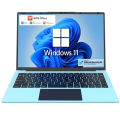 アイスブルー GM-JAPAN ノートパソコン Windows 11 Office搭載 14.1インチ 超軽量 薄型 SSD 128GB/メモリ 4GB/WEBカメラ/WPS Office/Celeron/WIFI/USB3.0/HDMI (アイスブルー)