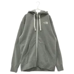 THE NORTH FACE (ザノースフェイス) REARVIEW FULLZIP HOODIE フードロゴ刺繍 スウェットフルジップアップパーカー NT11930 グレー