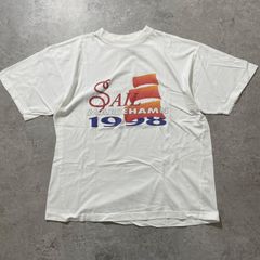 90s.プリントTシャツ アート ホワイト L【ST187】