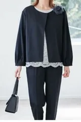 Ｔ544　＊4L 新品 ネイビー セットアップ パンツ フォーマルスーツ