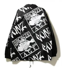MARK GONZALES × BRONZE AGE(マークゴンザレス/ブロンズエイジ)コーチジャケット COACHES JACKET BLACK スケボー SKATE SK8 スケートボード HARD CORE PUNK ハードコア パンク HIPHOP ヒ