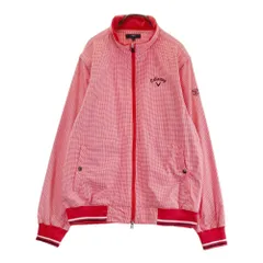 サイズ：LL CALLAWAY キャロウェイ  2way ジップジャケット 千鳥柄 レッド系 [240101427572] ゴルフウェア メンズ ストスト