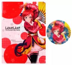 [중고] 클리어 파일 니시키노 마키 미니 클리어 파일 & 체인지 코스터 세트 [러브라이브! The School Idol Movie] 주간 콤보 세트 특전
