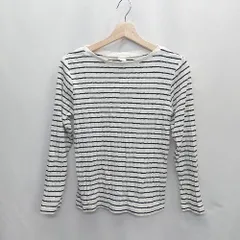 ◇ URBAN RESEARCH DOORS ボーダー柄 コットン100％ 長袖 ロンT サイズOne ホワイト ブラック レディース E  【1406050062071】