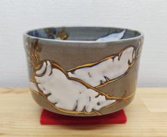 古清水焼 白兎 茶碗 茶道 茶器 - メルカリ
