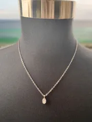 50cm シルバー スワロフスキー製ペンダント クリスタルネックレス クリア 透明 小豆チェーンネックレス ジュエリー アクセサリー エレガント 華やか 輝く 流行 キラキラ ファッション メンズ レディース カジュアル おしゃれ 50cm ハイブランド品質