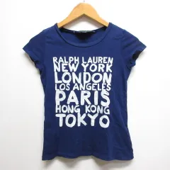 ポロ ラルフローレン POLO RALPH LAUREN 子供服 半袖 Tシャツ プリント 130 ネイビー 紺 正規品