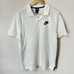 (^w^)b NIKE ナイキ 半袖ポロシャツ ロゴ刺繍 コットン 綿100% トップス シンプル ベーシック スポーツMIX カジュアル アウトドア デイリー タウンユース ホワイト 白 メンズ サイズL