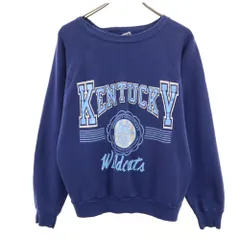 チャンピオン 80s USA製 ヴィンテージ トリコタグ カレッジ 長袖 スウェット トレーナー L 青紺 Champion 裏起毛 レディース