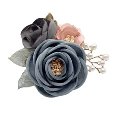 [レリカ] 花 コサージュ ブローチ 胸飾り 卒業式 入学式 フォーマル パーティ 記念日 結婚式 アクセサリー レディース (ライトブルー) [ライトブルー]