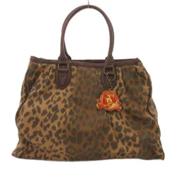 ヒステリックグラマー HYSTERIC GLAMOUR トートバッグ 手提げ レオパード柄 レザー ヒスガールチャーム 茶 ブラウン /FF