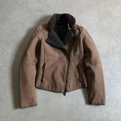 ARMANI JEANS 山羊革ゴート レザー ライダース ジャケット アルマーニのサムネイル