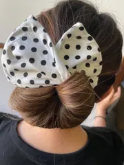 デフトバン お団子ヘアメーカー シニヨンメーカー 白ドット