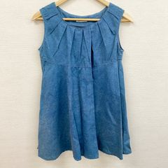 LORING&Re-i   デニム　トップス　チュニック　ノースリーブ　無地　シンプル
