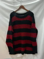 ナンバーナイン　ボーダーニット　3　アルパカ混　赤　黒　カートコバーン　レア ナンバーナイン ボーダーニット 3 アルパカ混 赤 黒 カート