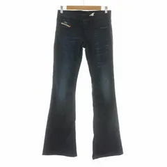 ディーゼル DIESEL タグ付き Livier flare デニムフレアパンツ ジーンズ ジーパン ダメージ加工 W25L30 ネイビー /NQ