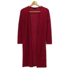 リエンダ ニットコート ガウン アウター ロングカーディガン レディース Fサイズ ワイン rienda 【中古】