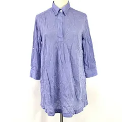 LAUTREAMONT/ロートレアモン★キュプラ/プルオーバーロング丈シャツ/ワンピース【38/レディースM/青紫】ブラウス/Tops/Shirts◆SBH893<sale>