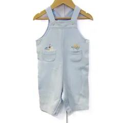 ファミリア オーバーオール サロペット ツナギ ロンパース ベビー 男の子用 80サイズ 水色 Familiar 【中古】