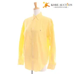 ■ ラルフローレン シャツ 長袖 トップス 刺繍 ワンポイント メンズ レディース 4 イエロー