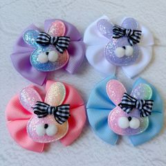 トリミングチョーカー 《041》 15本 うさぎ レインボー ラビット