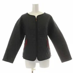 エーグル AIGLE ノーカラージャケット 中綿ジャケット ジップアップ 36 S 黒 ブラック /YI8のサムネイル